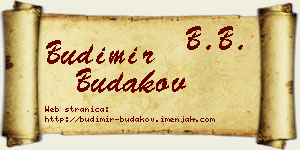 Budimir Budakov vizit kartica